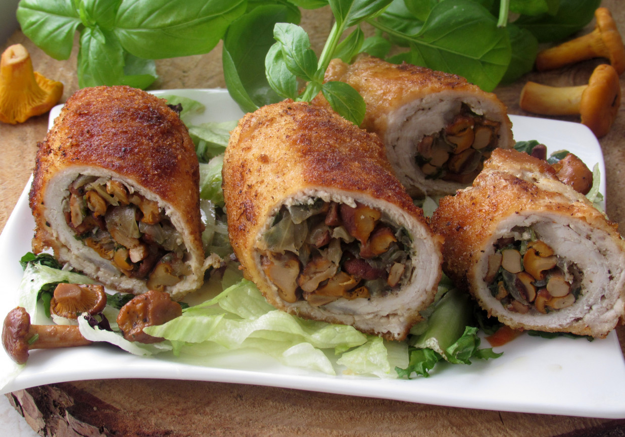 Roladki schabowe z kurkami foto