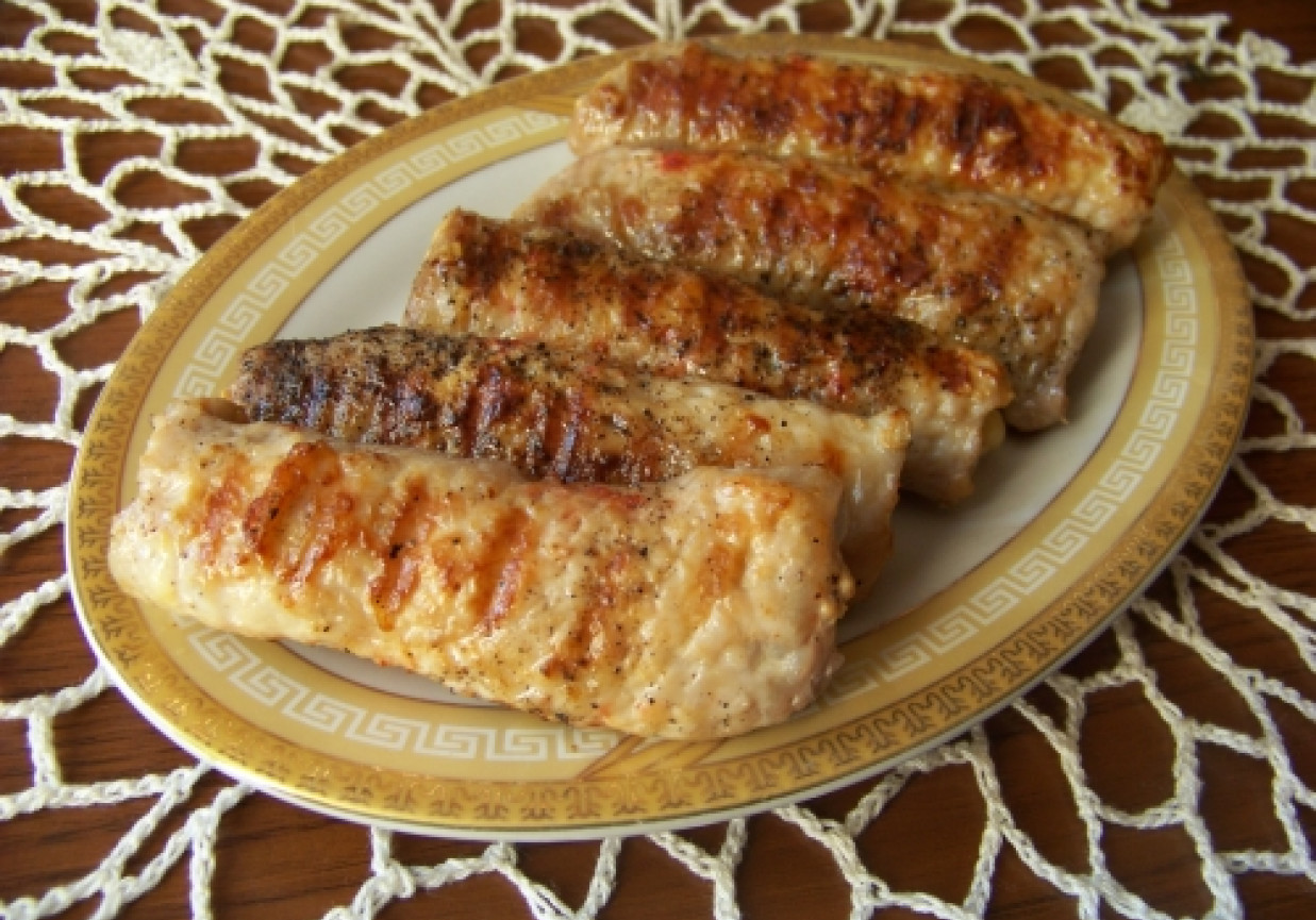 Roladki schabowe z suszonymi pomidorami foto