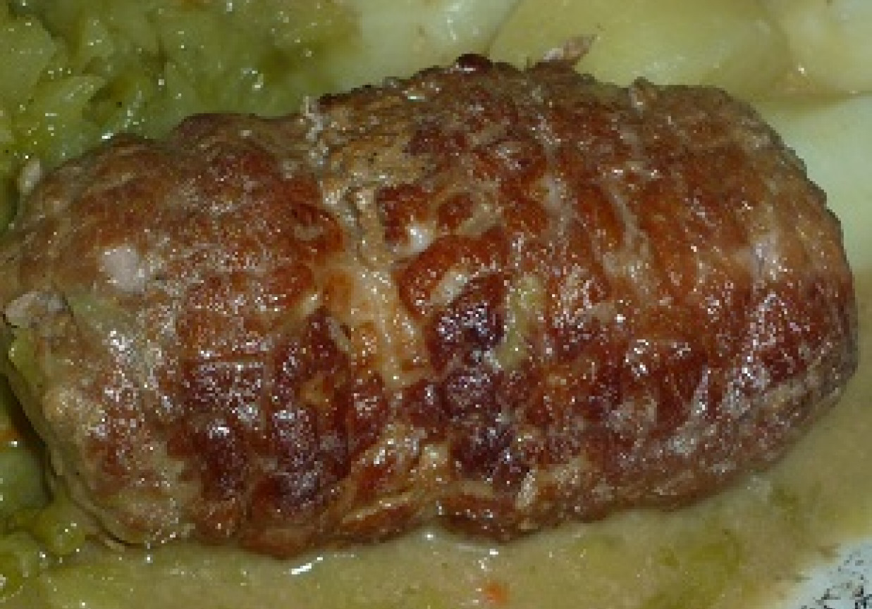 Roladki wieprzowe z mięsem i boczkiem foto
