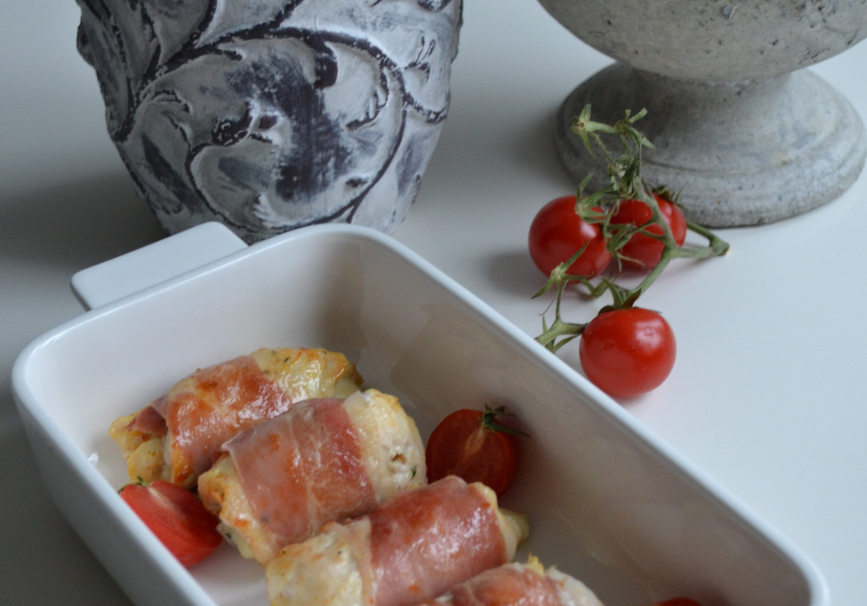 Roladki ze schabu z suszonymi pomidorami ,szpinakiem i szynką parmeńską  foto