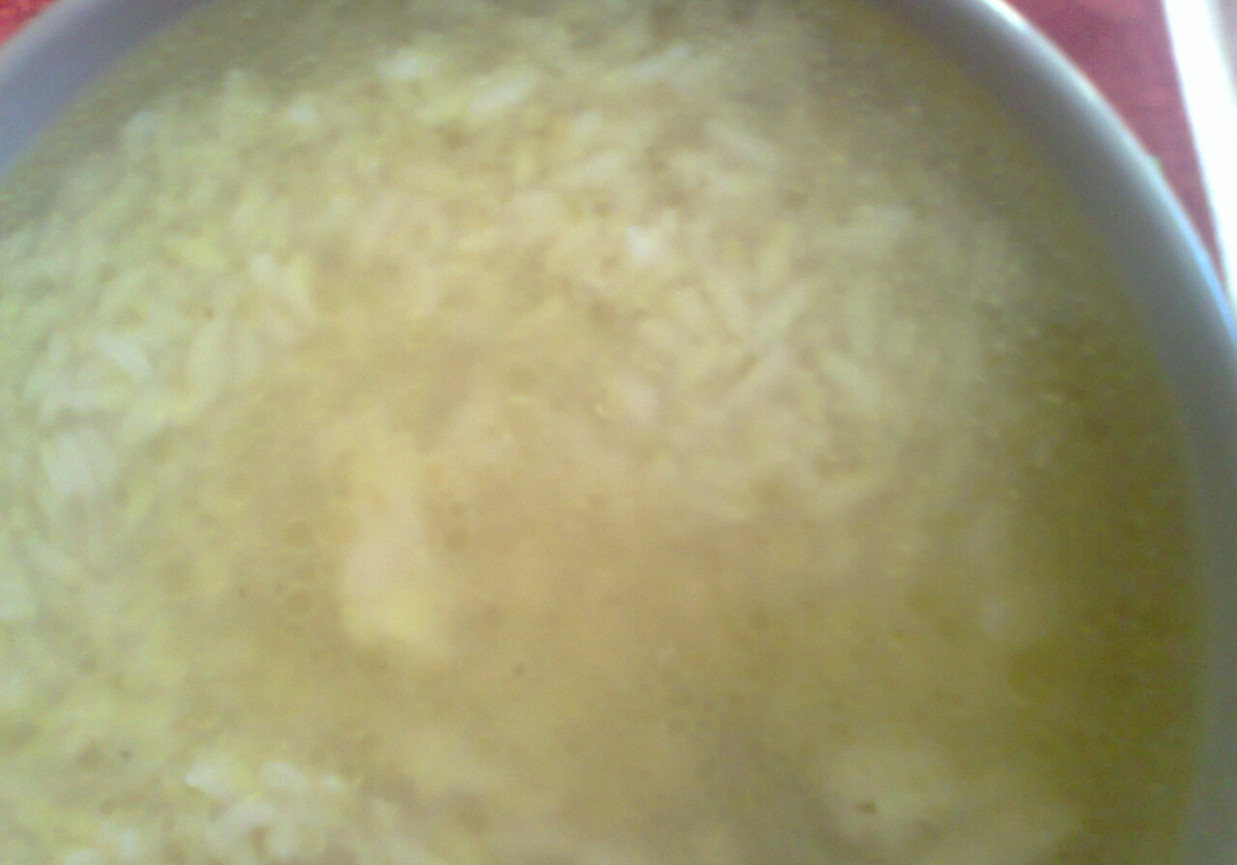 Rosół domowy z ryżem foto