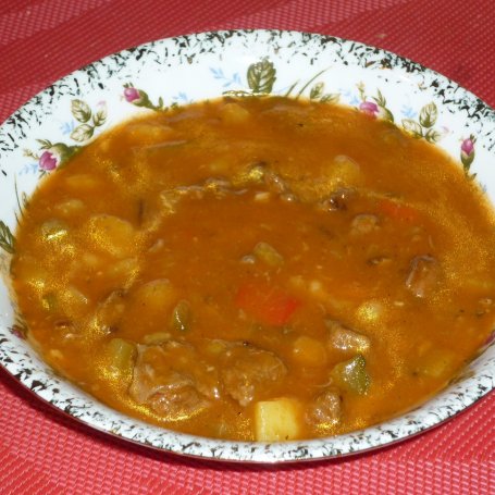 Krok 8 - Rozgrzewająca zupa mięsna  foto