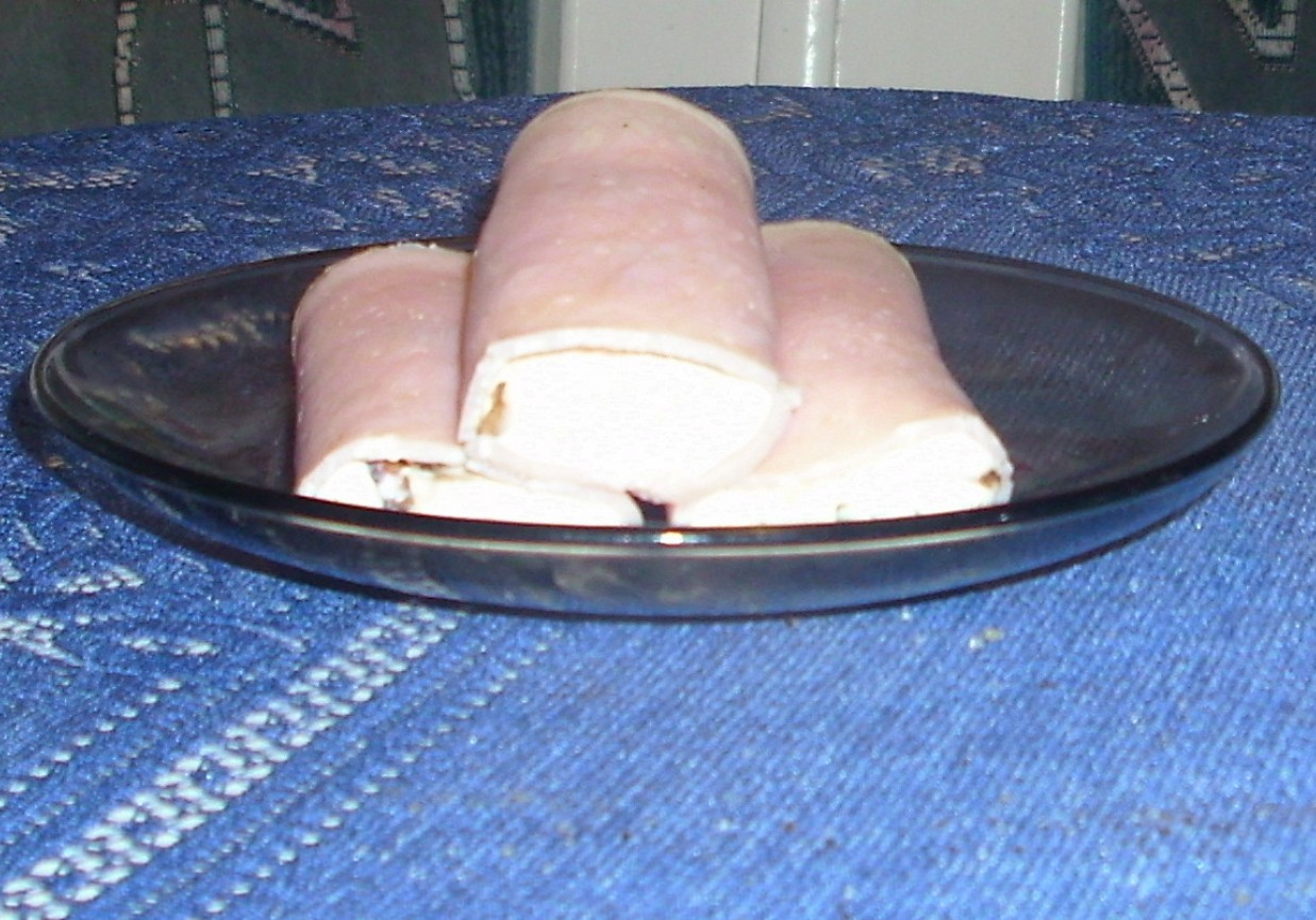 Rulony z szynki z farszem serowo-warzywnym foto