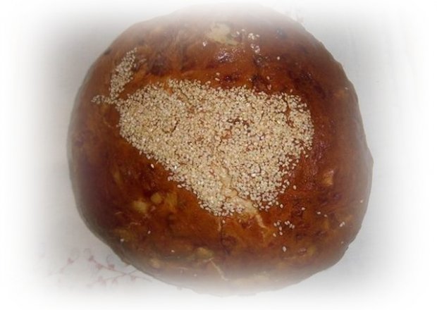 Fotografia przedstawiająca Rustykalny chleb z gruszką