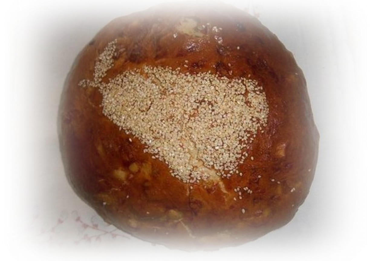 Rustykalny chleb z gruszką foto