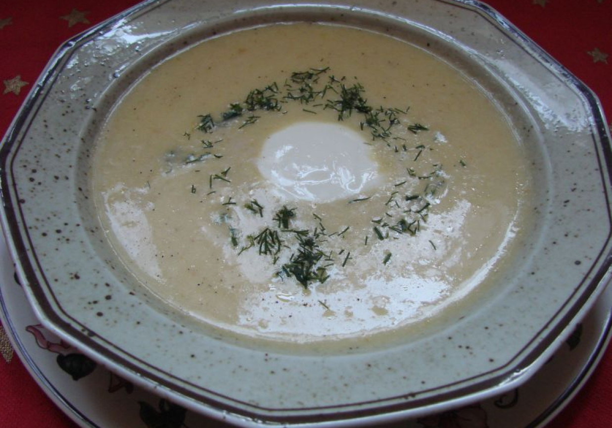 Rybna zupa kremowa z kaszą jaglaną foto