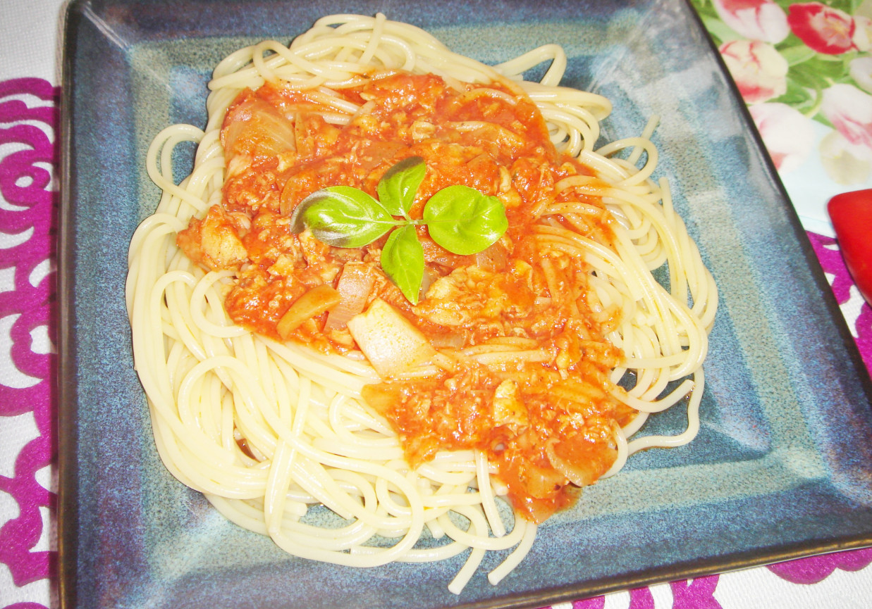 Rybne spaghetti (z miruną) foto