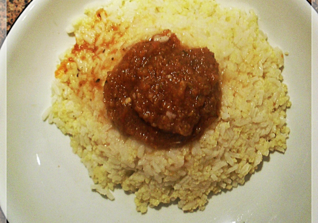 Ryż i kasza w warzywnym sosie foto