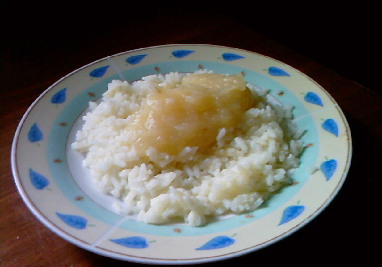 Ryż na mleku z jabłkami foto