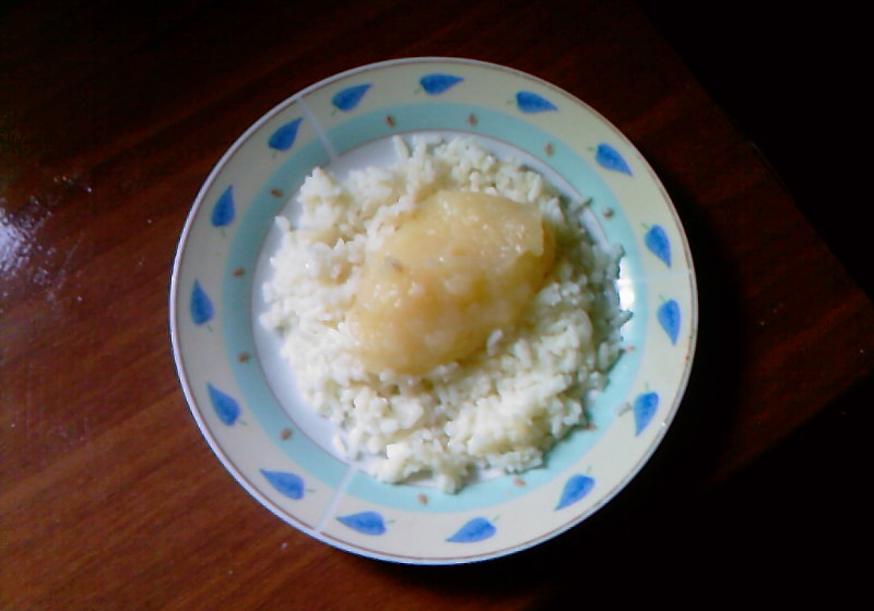 Ryż na mleku z jabłkami foto