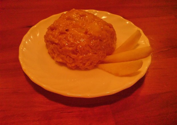 Fotografia przedstawiająca Ryż toffi z gruszkami