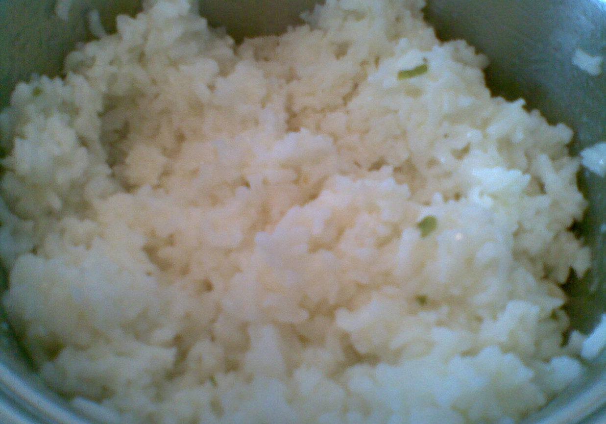 ryż z białym sosem foto