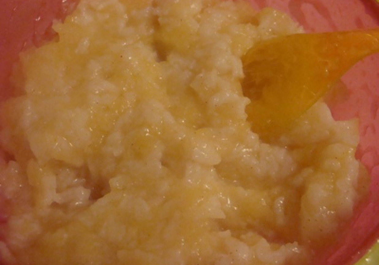 ryż z jabłkiem gruszką i cynamonem foto