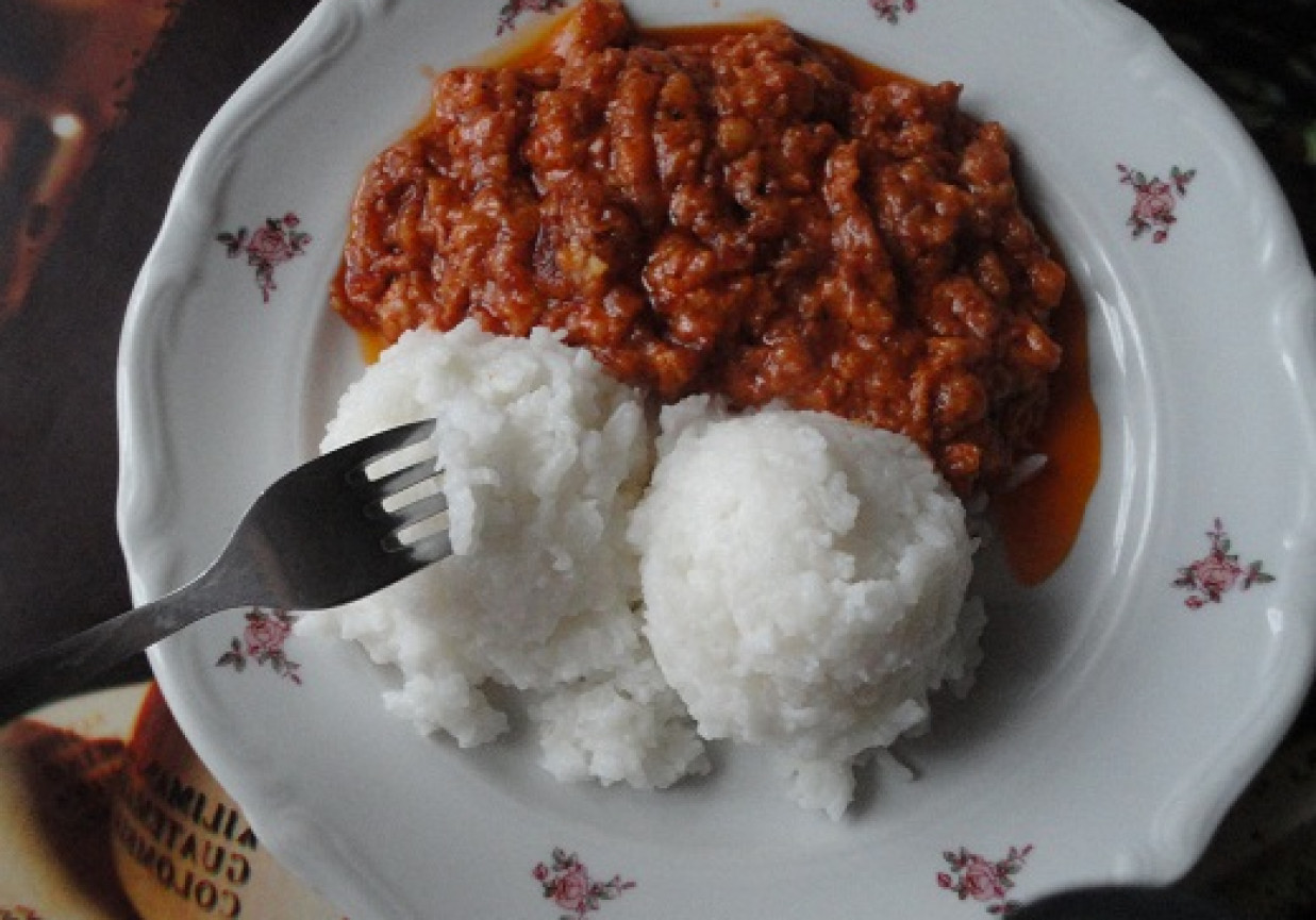 Ryż z mięsem mielonym foto