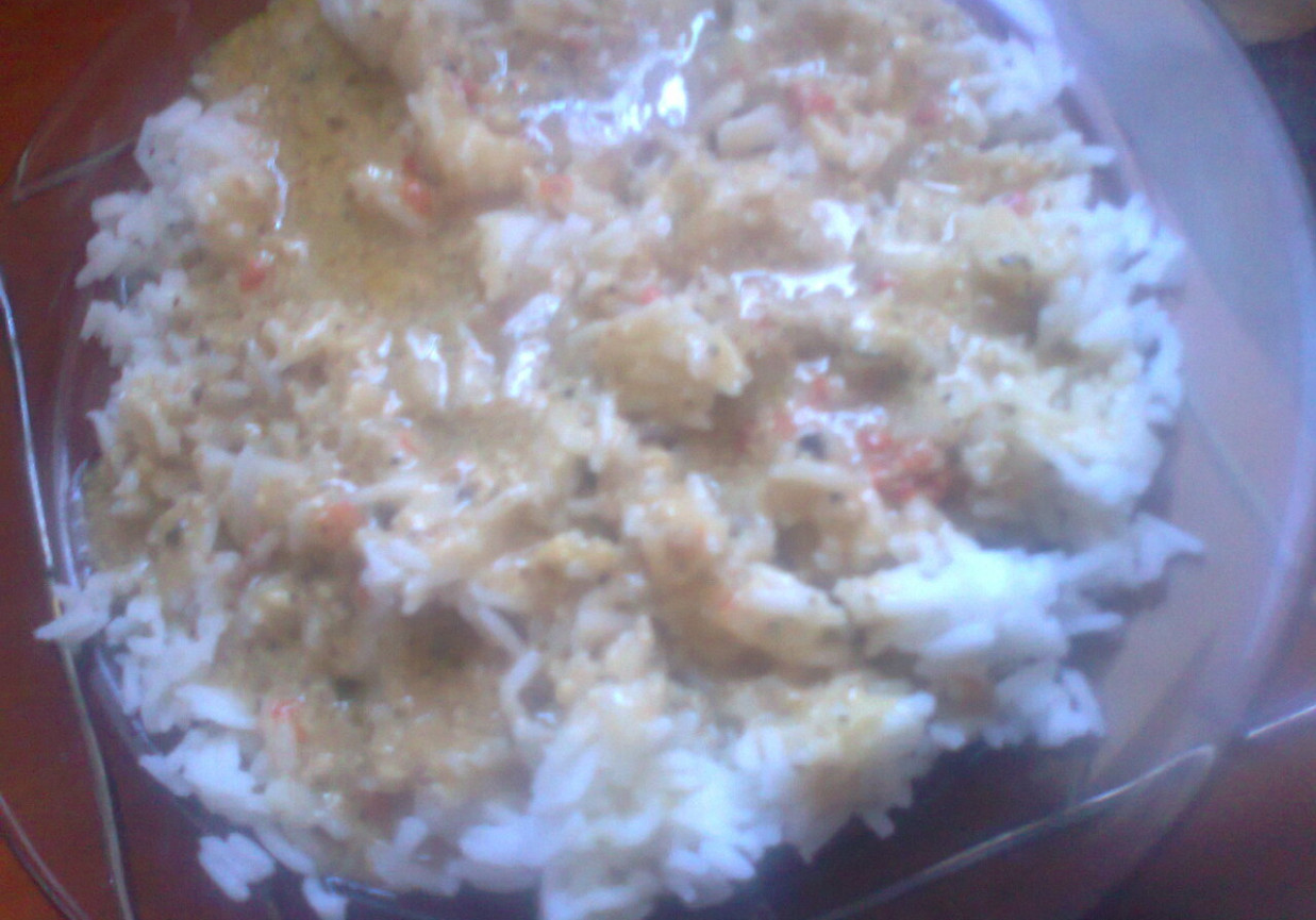 ryż z sosem prowansalskim foto