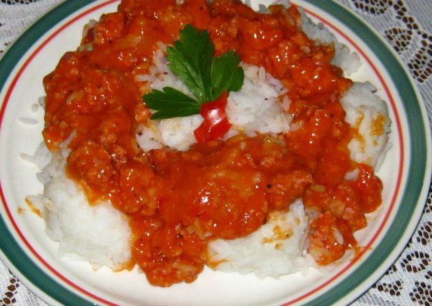 Fotografia przedstawiająca Ryż z sosem