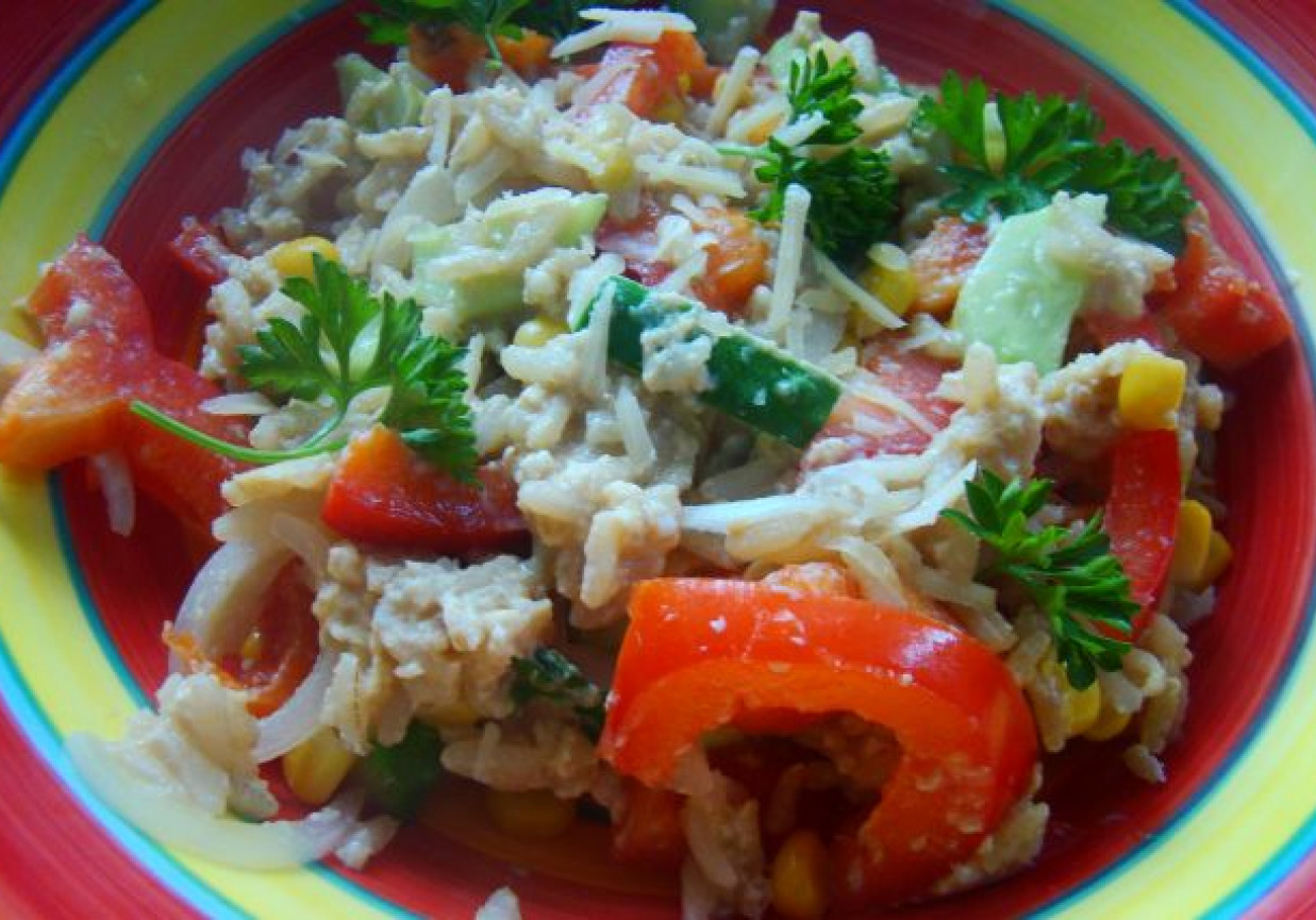 Ryż z warzywami ,parmezanem na ciepło foto