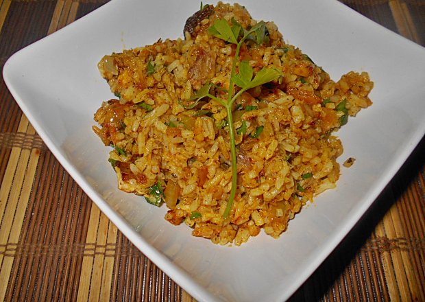 Fotografia przedstawiająca Ryż z wędzoną makrelą