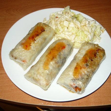 Krok 8 - Sajgonki - z mięsnym farszem foto