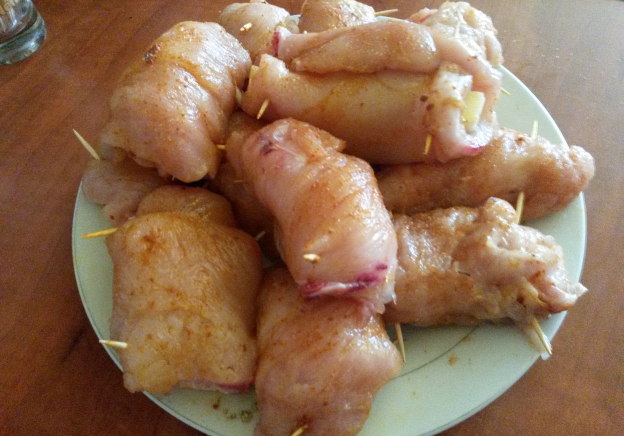 Sakiewki z kurczaka z grilla foto