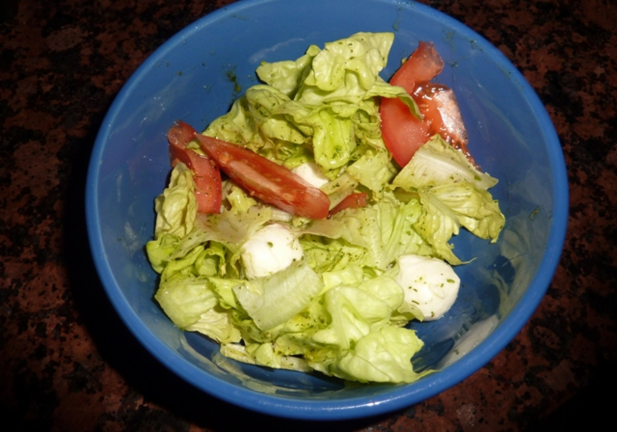 Sałata z mozzarellą i avocado foto