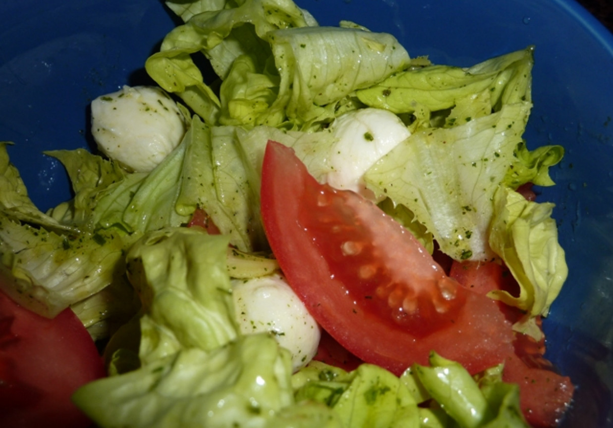 Sałata z mozzarellą i avocado foto