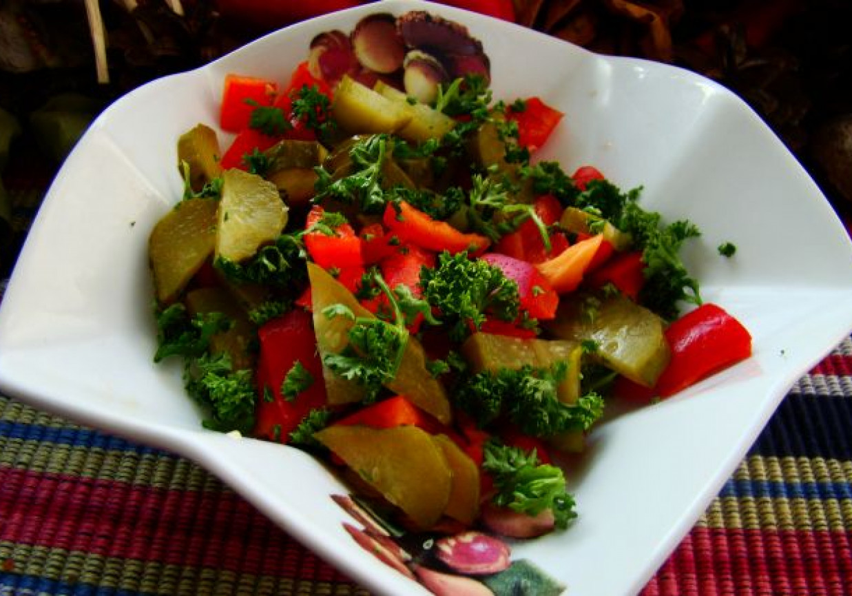 Sałatka czerwono zielona foto