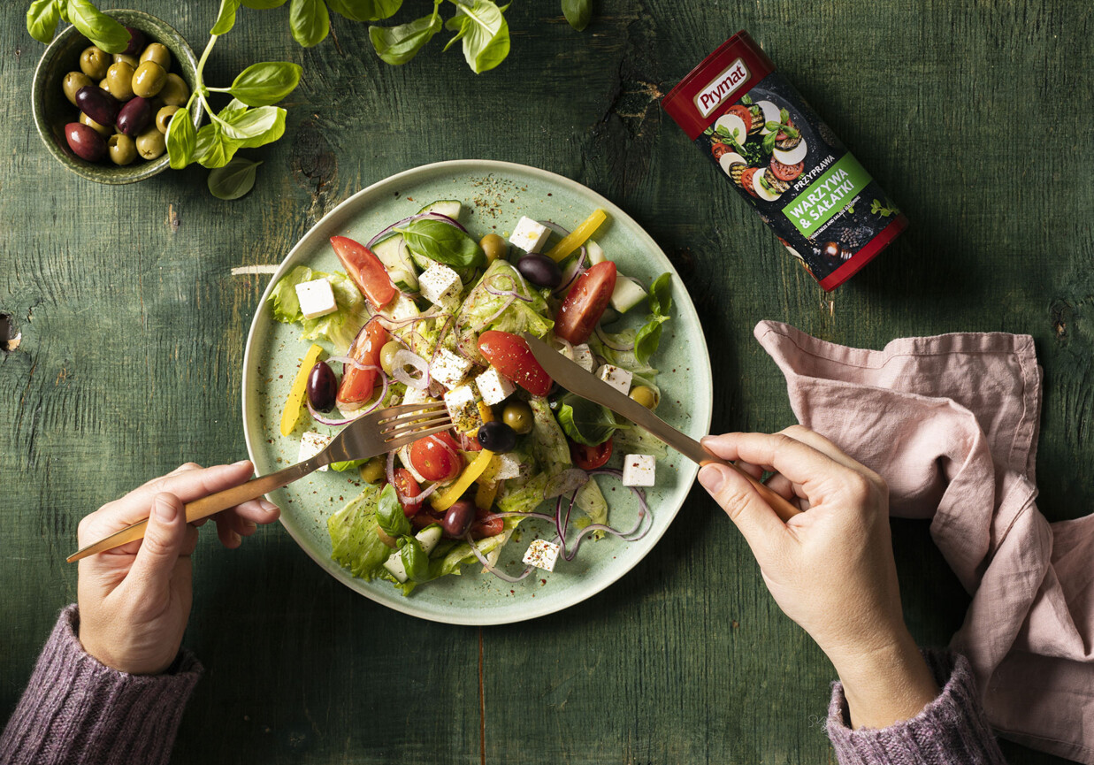 Kolorowa sałatka grecka foto