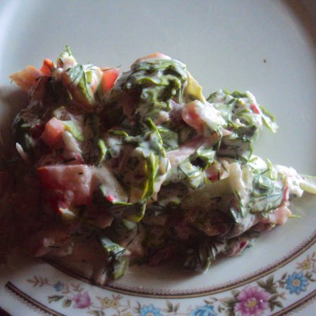 Krok 3 - sałatka obiadowa z warzywami foto