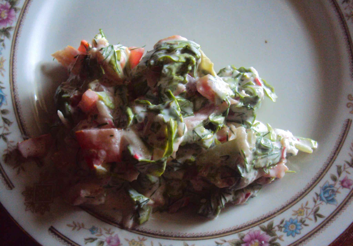 sałatka obiadowa z warzywami foto