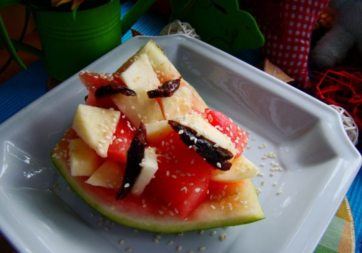 Sałatka owocowa z arbuzem foto