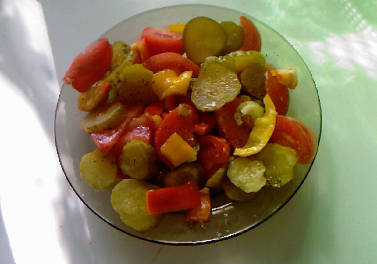 Sałatka pomidorowo-ogórkowa foto