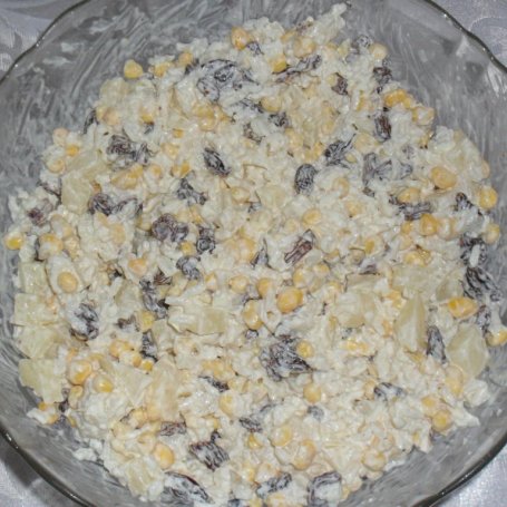 Krok 4 - Sałatka ryżowa na słotkawo foto