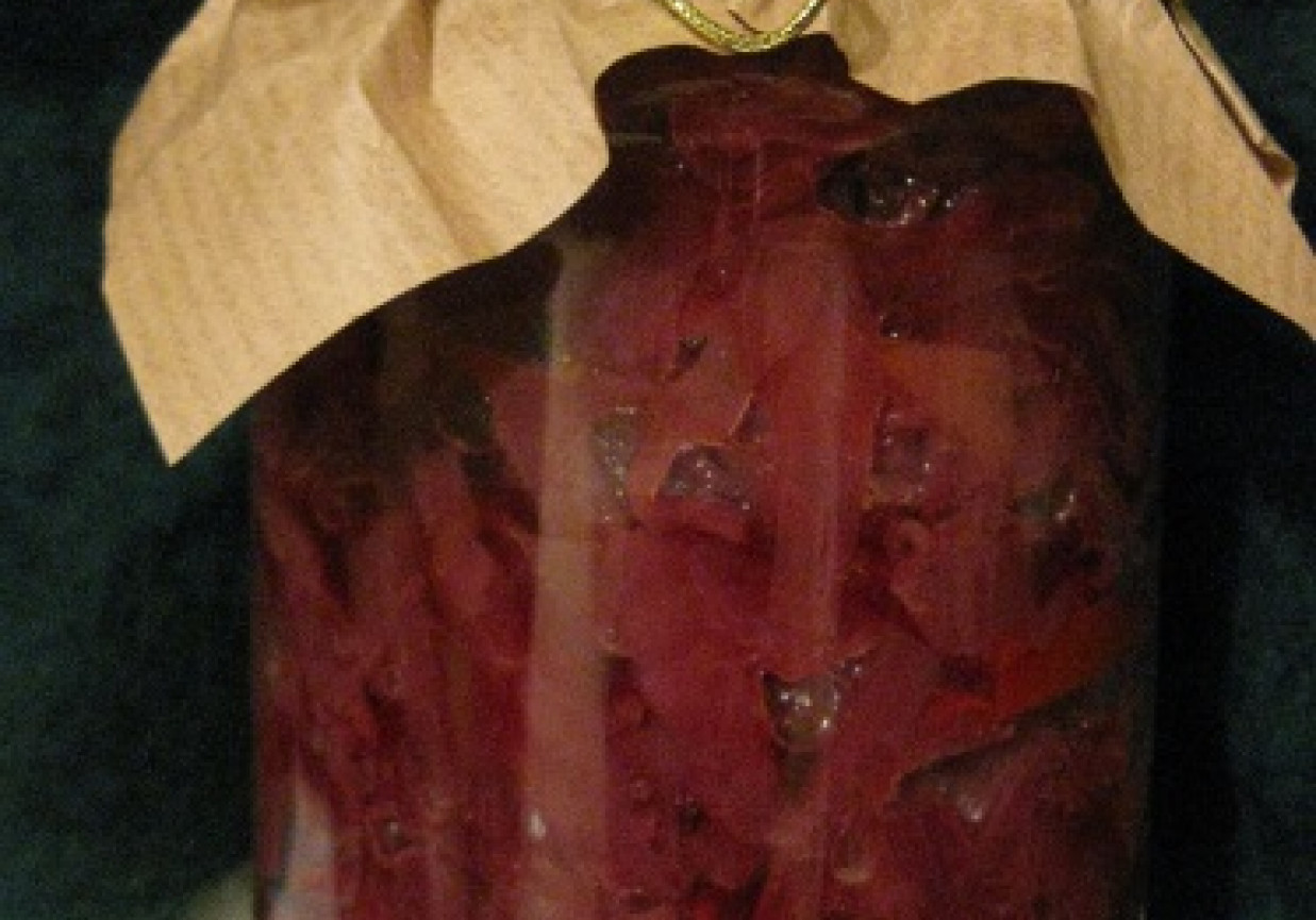 Sałatka z czerwonej kapusty z nektarynką foto