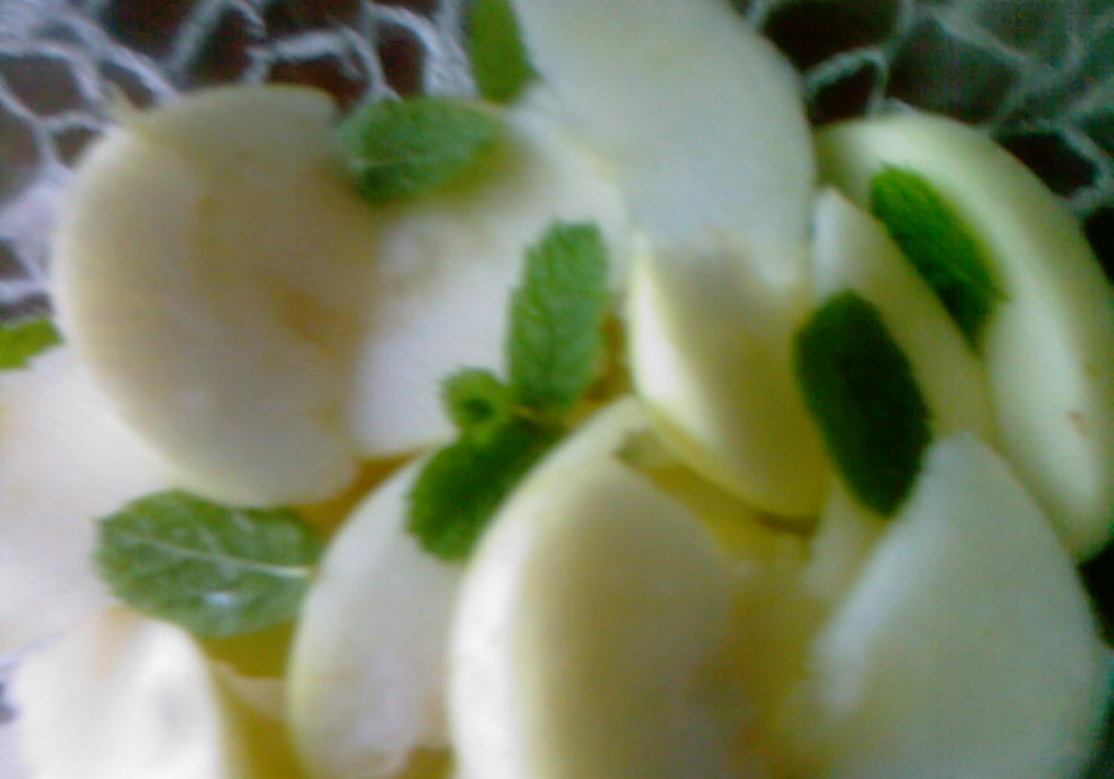 Sałatka z jabłek z miętą i limonką foto