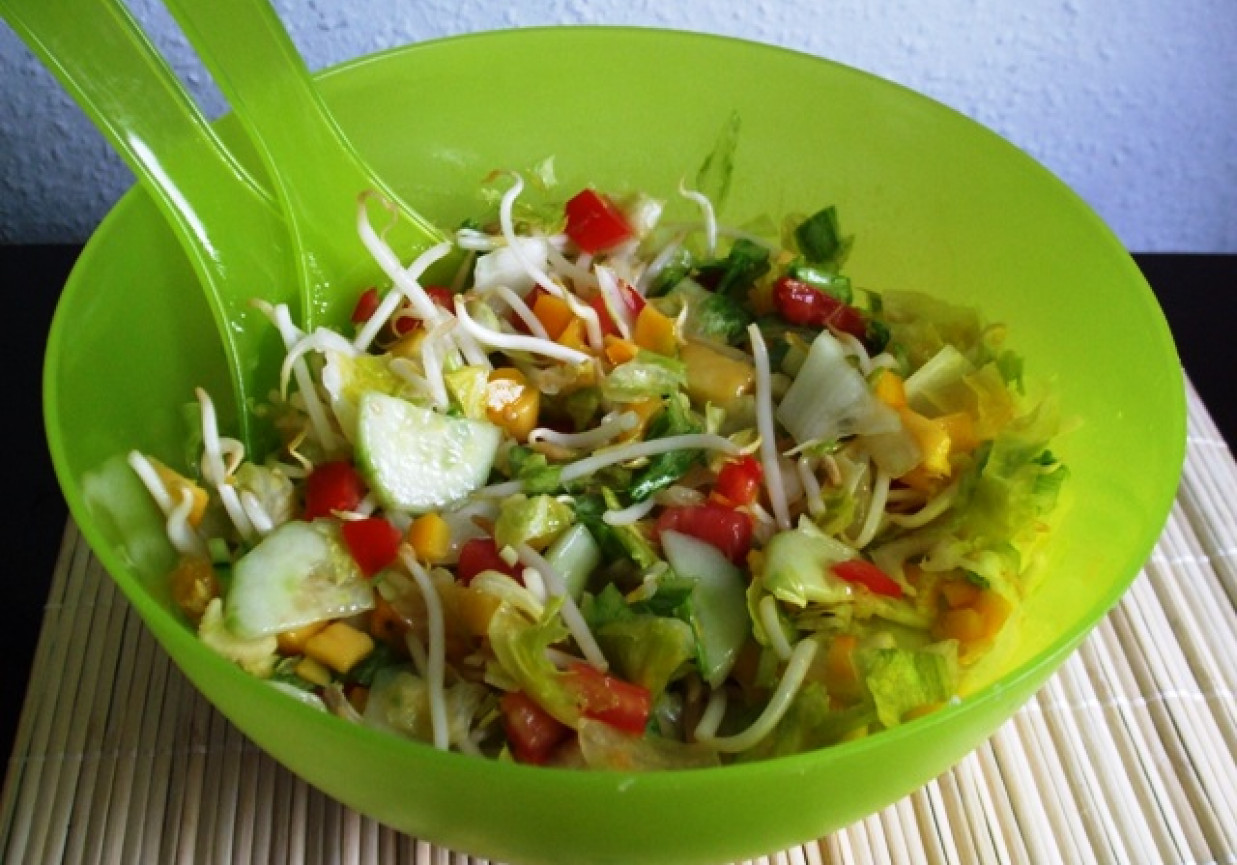 Salatka z kielkami i mango foto
