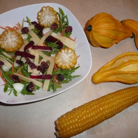 Krok 3 - Sałatka z kukurydzą i sosem vinaigrette foto