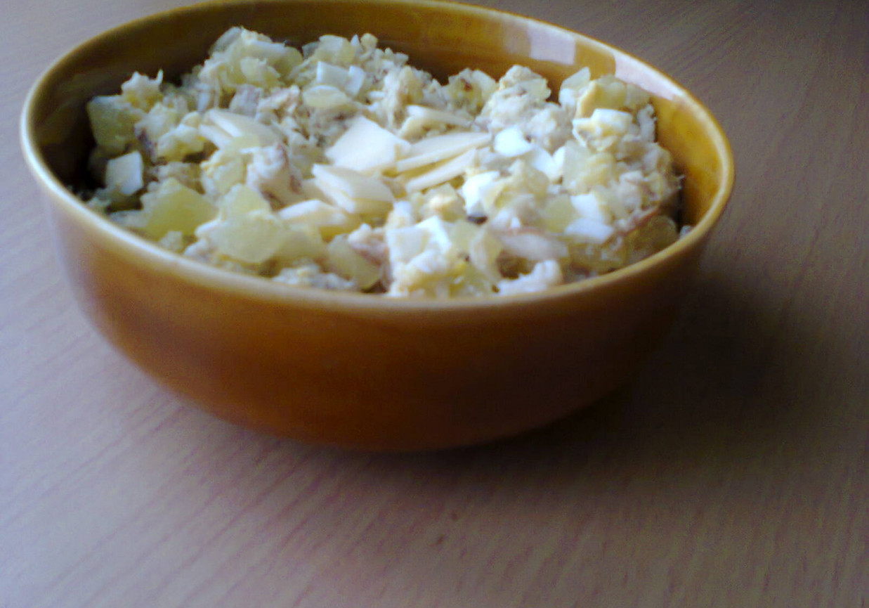 Sałatka z makreli z serem żółtym foto
