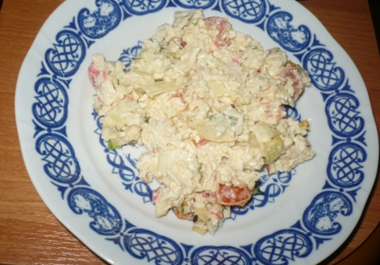 Salatka z ryżem foto