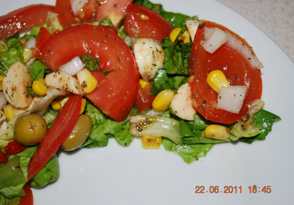 salatka z serem mozarella foto