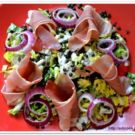 Krok 6 - Sałatka z soczewicą i prosciutto. foto