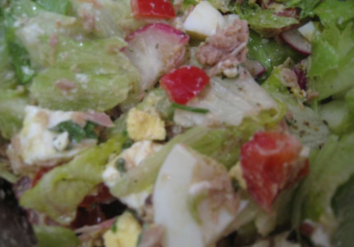 Sałatka z tuńczykiem i warzywami foto