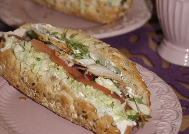 Fotografia przedstawiająca sandwiche z kurczakiem