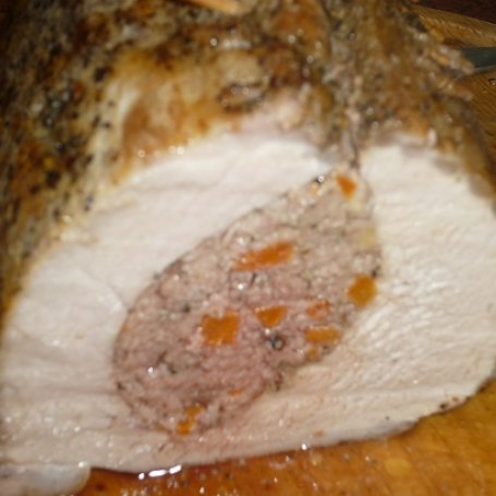 Krok 4 - Schab faszerowany mięsem i marchewką foto