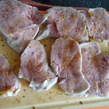 Krok 1 - Schab grillowany z pieczarkami i ziemniaczkami foto