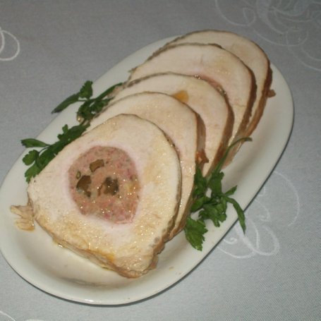 Krok 3 - Schab nadziewany kaszą z grzybami foto