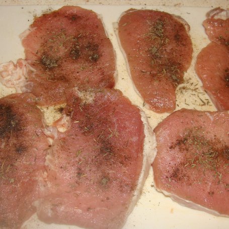 Krok 1 - Schab w siose z serka pleśniowego z tymiankiem foto