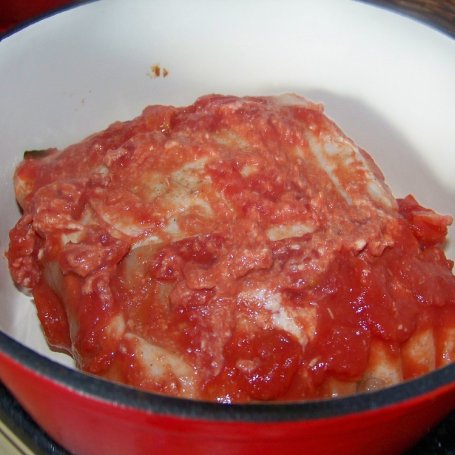 Krok 4 - Schab wolno pieczony w chrzanie i pomidorach foto