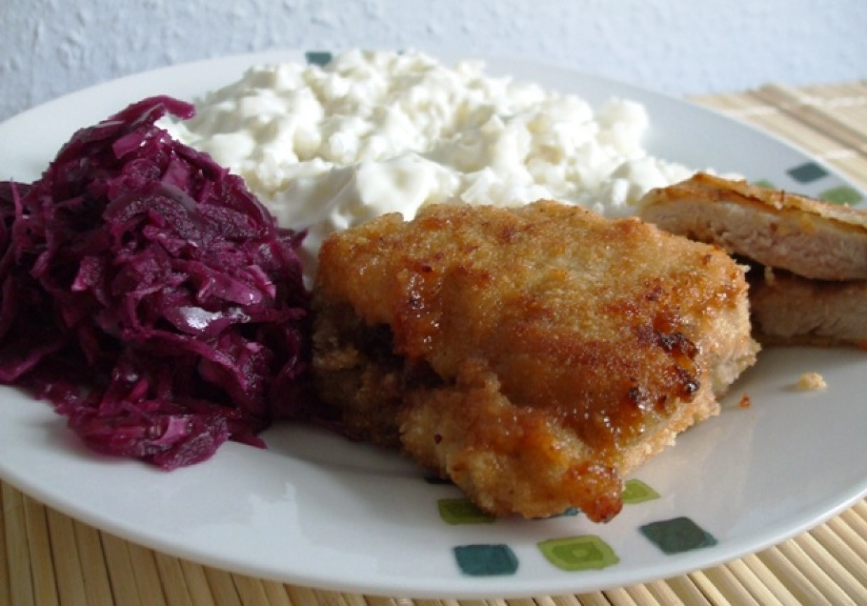 Schab z konfitura zurawinowa i serem foto