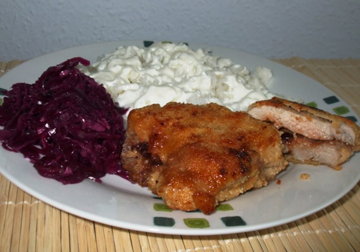 Schab z konfitura zurawinowa i serem foto